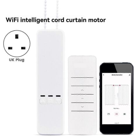 Moteur intelligent WiFi Tuya pour stores enrouleurs électriques à chaînette, prise incluse
