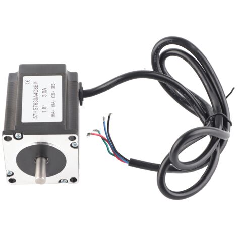 Moteur pas à pas 57HS7630A4D8, 1.8 Nm, 24V 3A, silencieux, arbre simple pour applications mécaniques