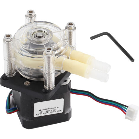 Moteur pas à pas à grand débit 6-30V, pompe péristaltique, Tube sous vide pour Aquarium, laboratoire, eau analytique