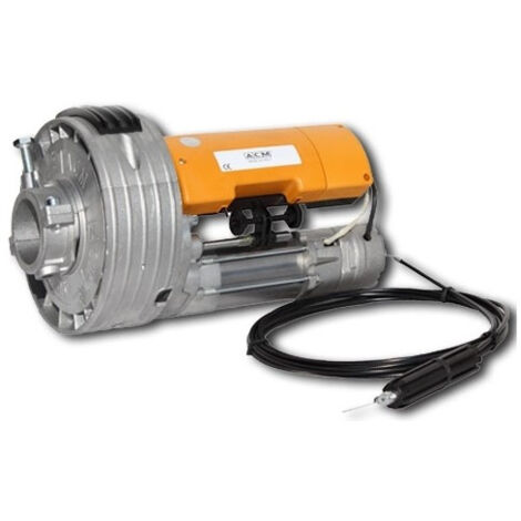 Moteur pour rideau métallique 220V – Supporte jusqu'à 170 kg – Corps en aluminium – Électrofrein intégré pour sécurité – ACM
