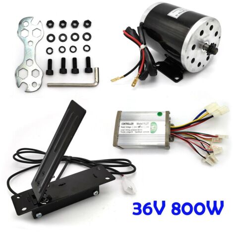 Moteur puissant 800 W moteur brosse 36 V DC contrôleur pédale moteur brosse électrique pour kart vélo électrique bricolage e-bike
