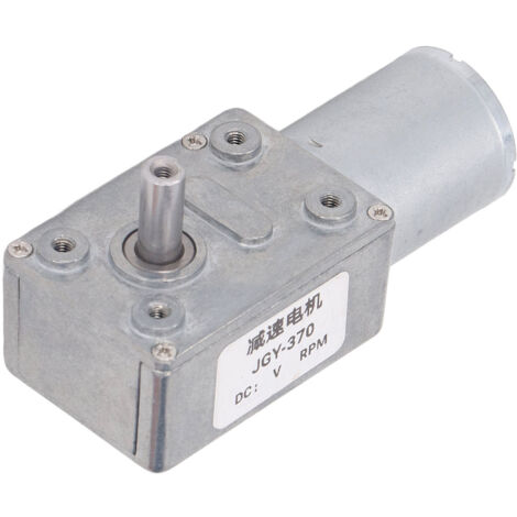 Moteur réducteur 12V DC 8 tours/min, arbre de sortie 12mm, couple élevé 4-25 kg.cm, réversible et autobloquant pour applications industrielles.