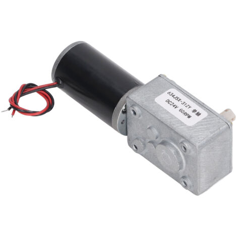 Moteur réducteur 24V DC réversible auto-bloquant, vitesse 60 tr/min, modèle 634JSX 31ZY pour applications industrielles