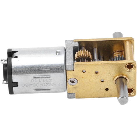 Moteur réducteur à double arbre, type vis sans fin, haute torsion pour applications industrielles, DC 6V 100 tr/min