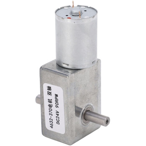 Moteur Réducteur à Engrenage DC 24V 90RPM Double Arbre Direction de Rotation Ajustable