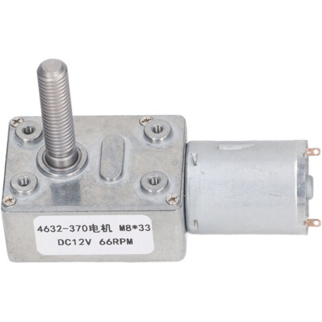 Moteur Réducteur à Vis Sans Fin 66RPM 12V DC pour Portail Automatique 370 Type 4632