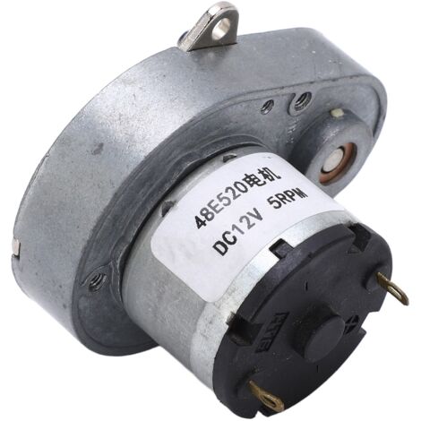 Moteur réducteur DC 12V 5 tours/min en acier haute résistance pour systèmes robotiques et automatisation industrielle