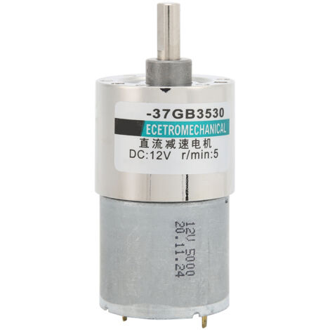 Moteur Réducteur DC 12V 5rpm/min en Métal pour Machines de Fabrication Électronique