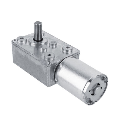 Moteur Réducteur DC 12V Réversible à Engrenage Vis sans Fin, Couple Élevé (20 tr/min)