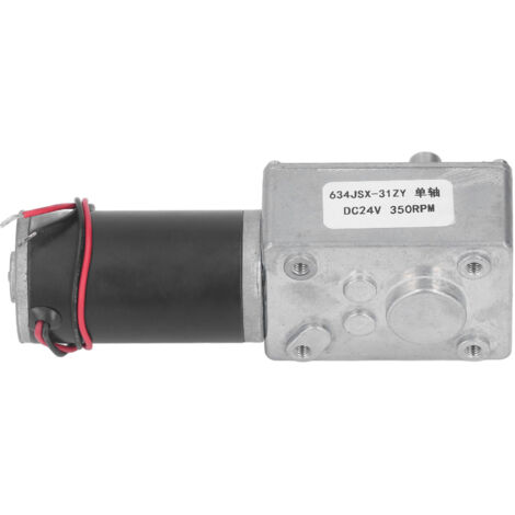 Moteur Réducteur DC 24V 350RPM avec Rotation Bidirectionnelle et Auto-blocage en Alliage d'Aluminium