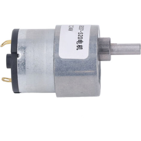 Moteur Réducteur DC 24V 66 Tours/Minute en Alliage d'Aluminium - Transmission à Vis Sans Fin Réversible avec Bobine Antifriction en Laiton