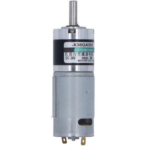 Moteur Réducteur Planétaire DC 24V, 15W, 200 tr/min, Couple Max 34KG.CM, Rotation CW/CCW
