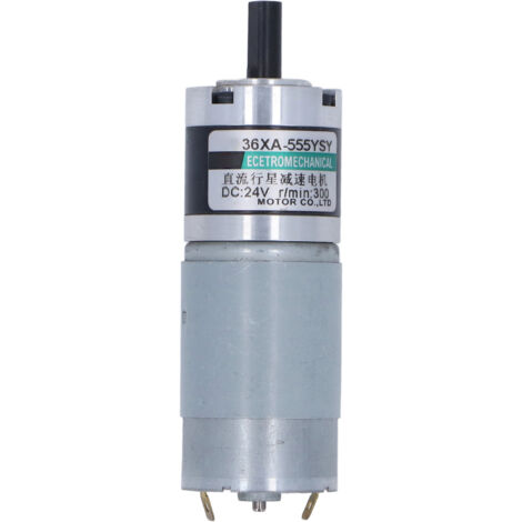 Moteur Réducteur Planétaire DC 24V 15W, Vitesse 300r/min, Couple Max 34KG.CM, Rotation CW/CCW, Moteur Miniature Haute Performance