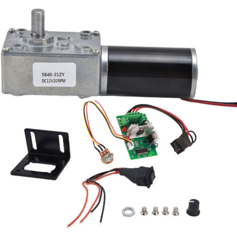 Moteur Réducteur Turbo 12V DC 20RPM avec Arbre 8mm pour Équipements Industriels et Automatisation