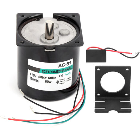 Moteur synchrone AC 60W XD80KTYZ, aimant permanent, rotation CW/CCW, couple élevé pour machines CNC, 15 tr/min, 110V AC.