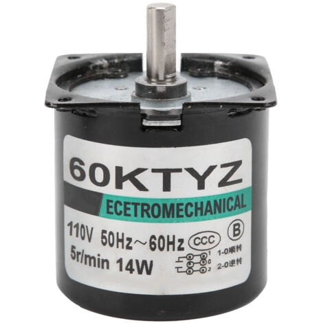 Moteur Synchrone AC Mini en Métal à Engrenage, Générateur DIY 14W 5tr/min 110V