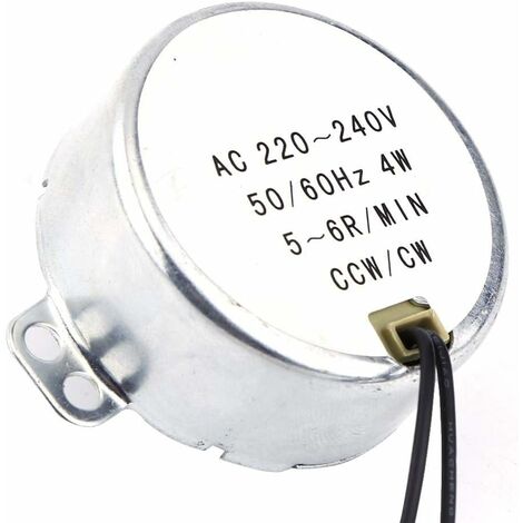 Moteur Synchrone Électrique 1pc 220-240V AC 4W CW/CCW(5-6RPM)
