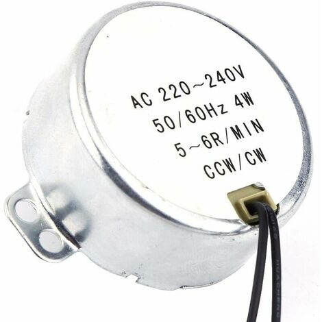 Moteur Synchrone Électrique 1pc 220-240V AC 4W CW/CCW(5-6RPM)
