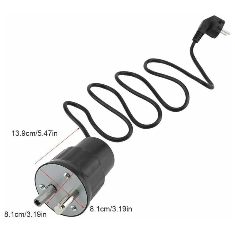 SNQ - Moteur Tourne Broche de Barbecue Moteur Eléctrique Camping en Aluminium Kit Rtissoire Barbecue Charge Nominale 0-24kg(EU Plug)