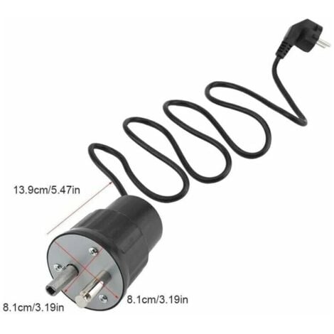 Moteur Tourne Broche de Barbecue Moteur Eléctrique Camping en Aluminium Kit Rtissoire Barbecue Charge Nominale 0-24kg(EU Plug)