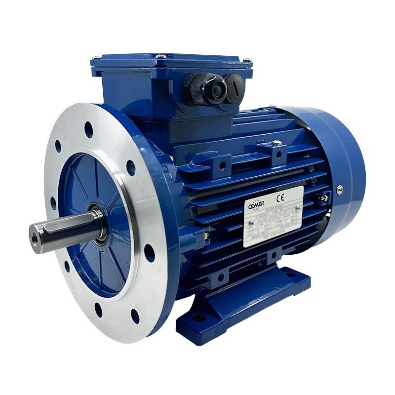 Cemer - Moteur triphasé B35, 0.37 kw, 3000 tr/min, ha 63, 230/400V, IE1, Alu - Carcasse réduite