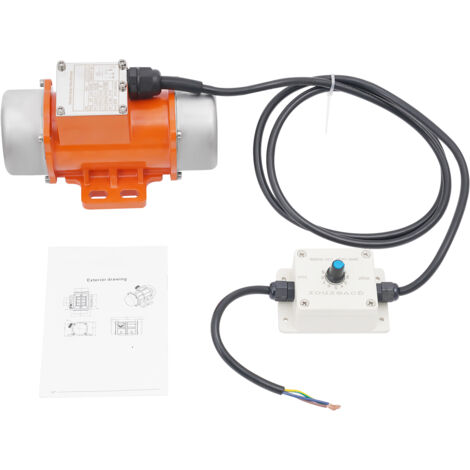 Moteur vibrant à courant alternatif 60 W, moteur vibrant asynchrone, moteur multifonctionnel, moteur vibrant avec régulateur de vitesse 1000-3000 tr/min