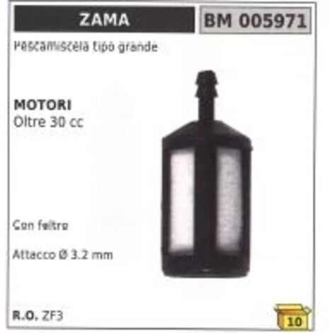 Moteur ZAMA grand type de plus de 30 cc avec connexion en feutre Ø  3,2 mm