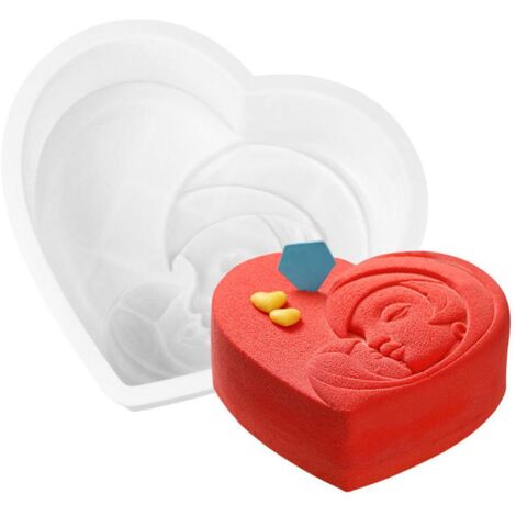 Mother's Day Silicone Cake Mold Heart Shaped Chocolate Ice Tray Mold Baking Mold Pan for Kitchen Baking Tools