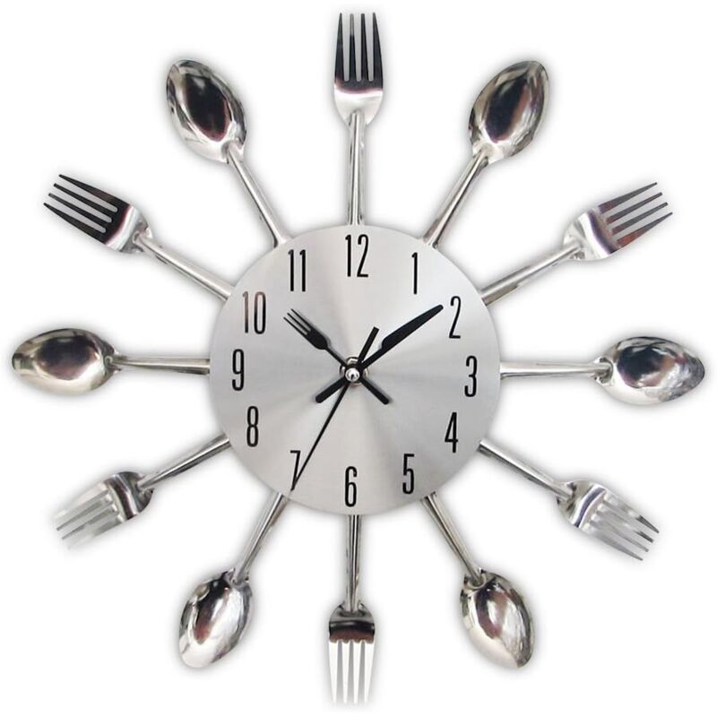Motif couverts de cuisine, fourchette et couteau - Créative - Argentée - Décoration pour maison moderne, bureau, club