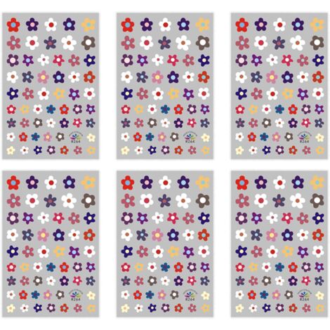 Motifs Nail Art Stickers Stickers pour femmes enfants, cadeau de salon de manucure auto-adhésif pour filles de printemps