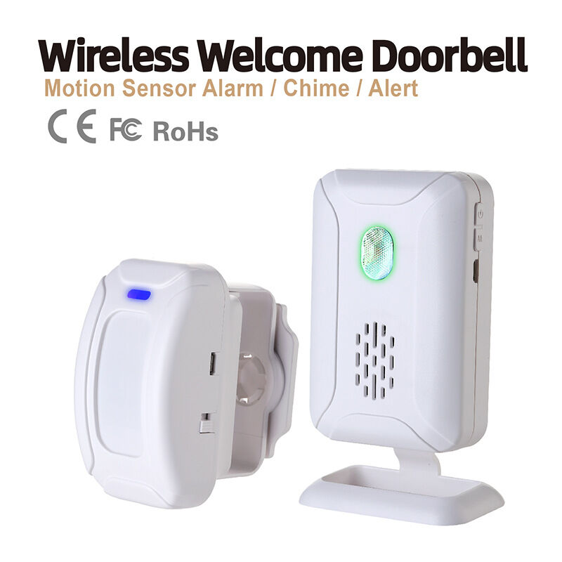 Motion Detectors Alarm, Wireless Doorbell for Home and Store / Mailbox Visitor,