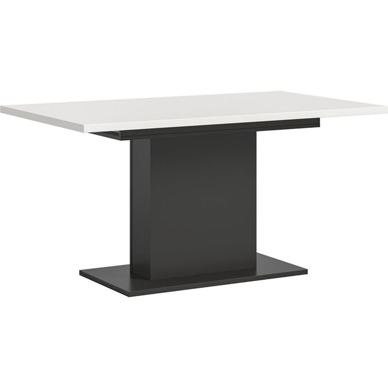 Ebuy24 - Motion Esstisch Säulenfuß 90x150/190cm Inkl. 1 Einlegeplatte Weiß, Grau.