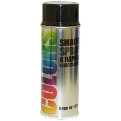 EUROPEAN AEROSOLS Motip Dupli Smalto Spray - Nero Lucido RAL 9005 - 400 ML