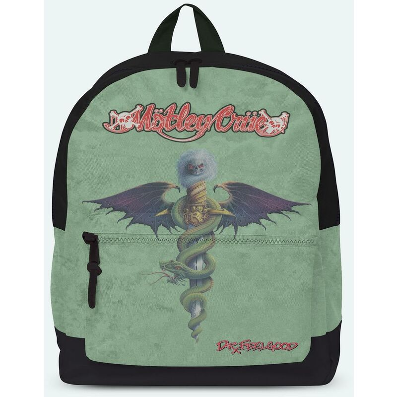 Motley Crue Backpack Bag Dr Feelgood Band Logo Official Rocksax