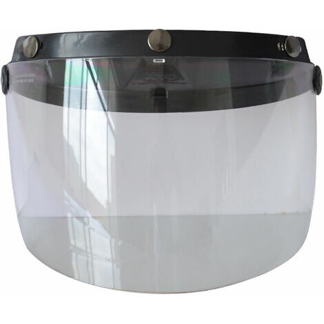 Moto Anti-UV Anti-rayures Casques Lentille Mode Visiere Pare-Vent Lentille Universel pour Standard 3-Snap Casques Ouverts,modele:Transparent - modele:Transparent