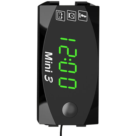 Moto CC 6V-30V 3 in 1 Digital Time Clock + termometro + tensione voltmetro IP67 impermeabile Tester Gauge Battery Moniter per l'automobile marina del crogiolo