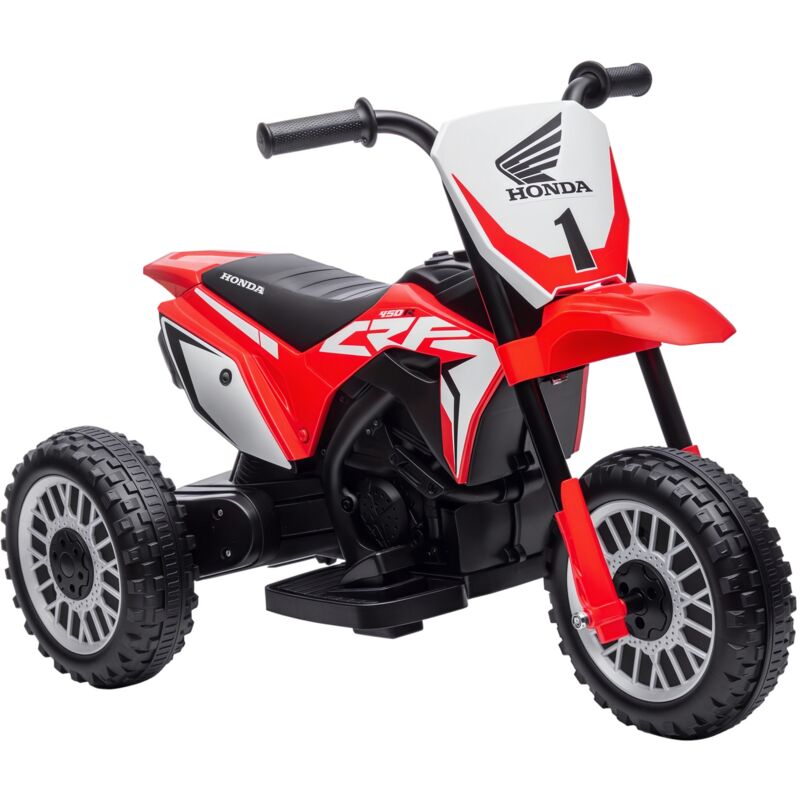 Moto Cross électrique enfant 3 roues licence officielle Honda CRF 450 R V. max. 3 Km/h fonctions sonores rouge