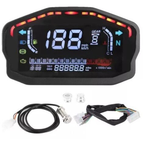 Moto Digital Tacómetros, un produit phare de la marque mexicaine Meco, est doté de compteurs électroniques LCD.
