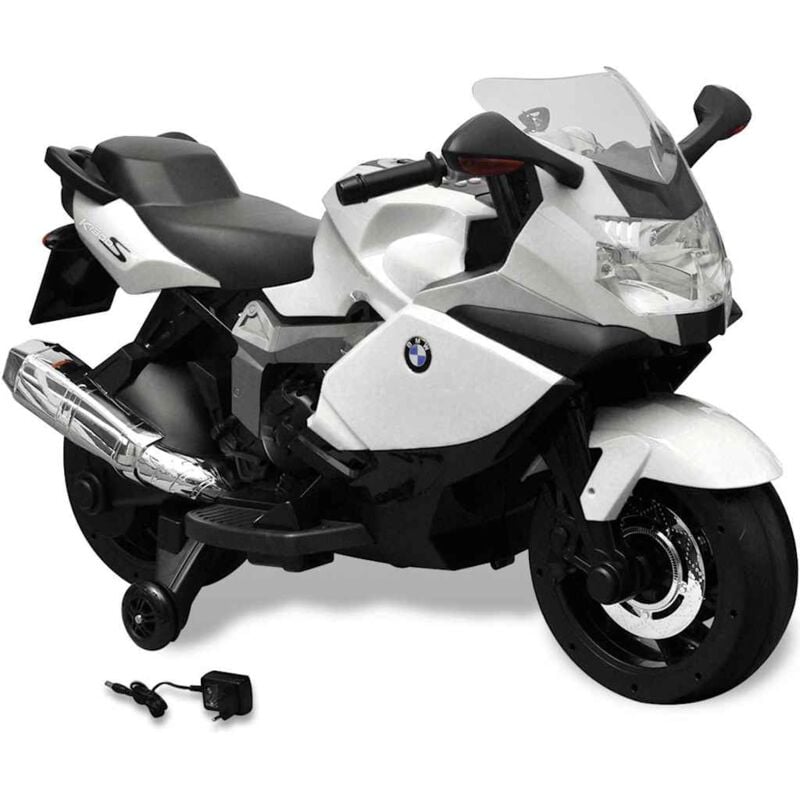 

vidaXL Moto Eléctrica de Juguete Modelo BMW 283 6 V Blanca - Multicolor