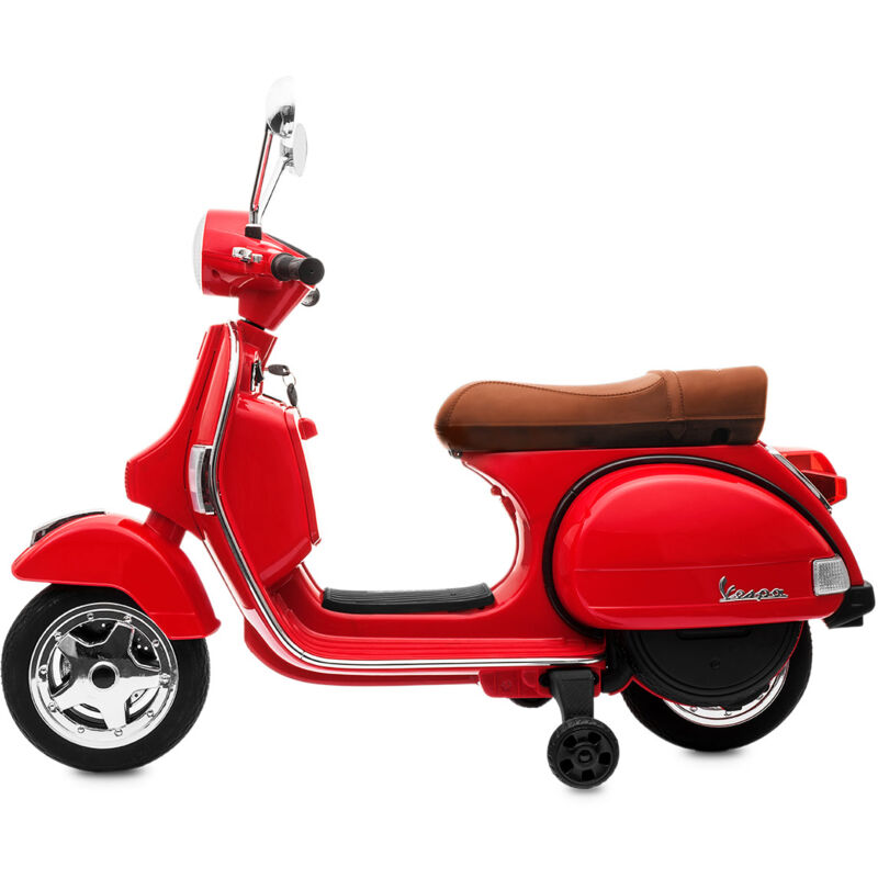 

Moto electrica niños VESPA RED oficial bateria 6V recargable triciclo +3 años