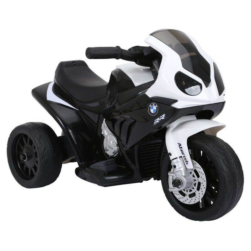 Moto Electrique BMW S1000, 25W pour Enfant, 3 Roues, Système Audio et Phares Fonctionnels - Noir