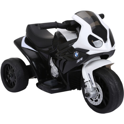 Moto électrique enfant BMW S1000RR 6V avec phares et musique 2.5 km/h 18-36 mois noir