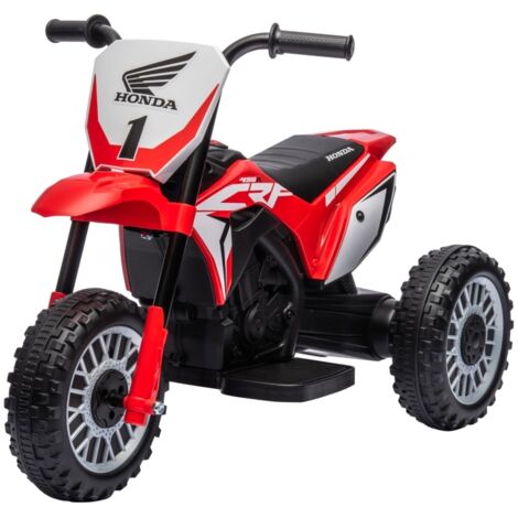 Moto électrique enfant Honda, 3 km/h, effets sonores, pour 18-36 mois, Rouge