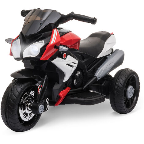 Moto jouet porteur pour enfants d'Aosom, moto tout-terrain électrique à  batterie de 6 V avec roues d'entraînement, cadeau pour enfants filles  de bleu