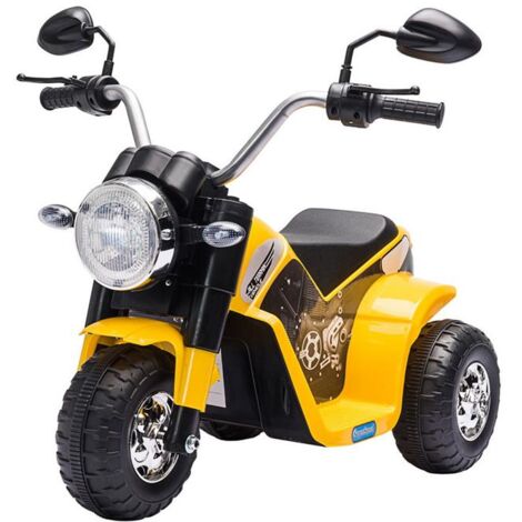 MOTO ELETTRICA A 3 RUOTE PER BAMBINI 18-36 MESI GIALLA