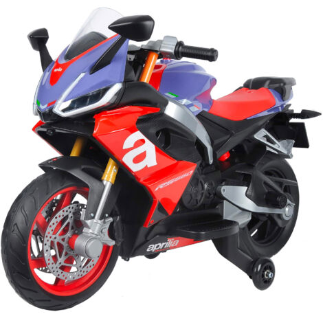 Moto Elettrica per Bambini 12V con Licenza Aprilia RS660 Viola