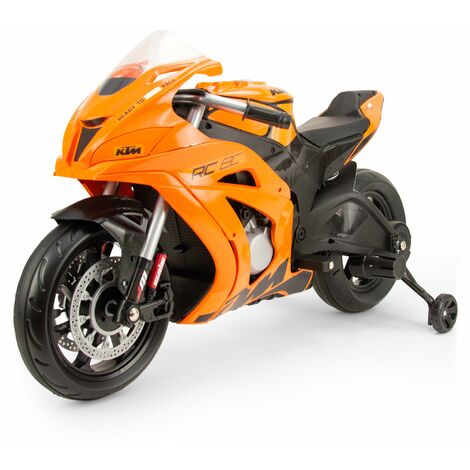 HomCom Moto Cross Elettrica per Bambini con Rotelle, Giallo