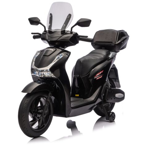 Moto Elettrica per Bambini 12V Scooter Nero Honda SH125