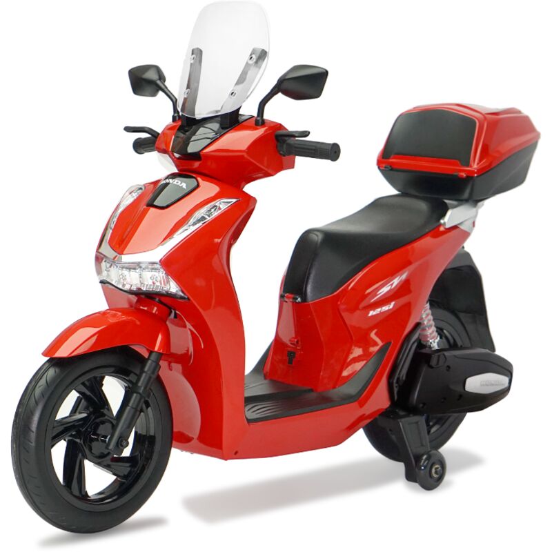 Moto Elettrica Per Bambini 12v Scooter Rosso Honda Sh125