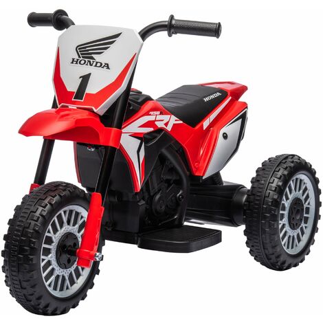 Moto Elettrica per Bambini 3 Ruote 6V con Licenza Honda CRF450RL Rosso